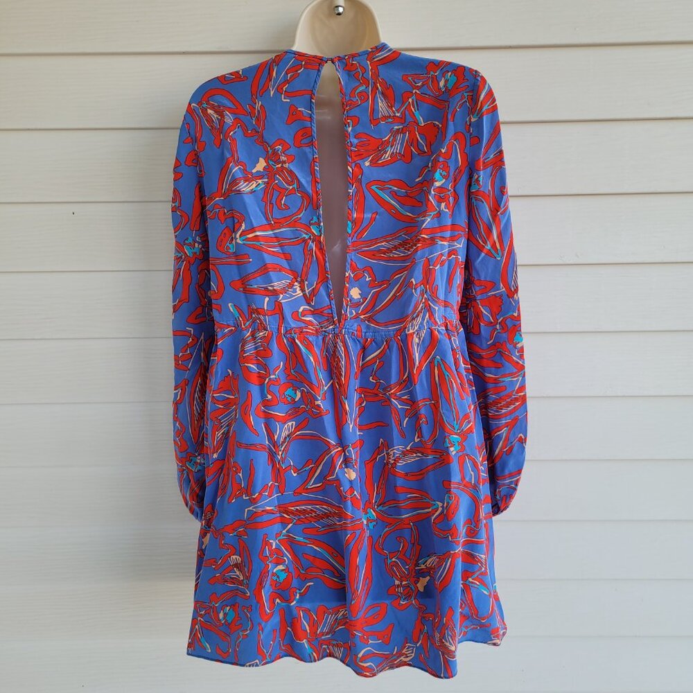 Diane Von Furstenberg 100% Silk Eldsen Printed Dress - Picture 5 of 8